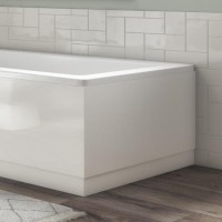 Ashford Wooden L Shape Bath End Panel - White Gloss
