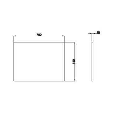 700mm Wood Effect L Shape Bath End Panel - Ashford