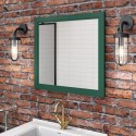 BeBa_25813 Rectangular Green Bathroom Mirror 750 x 700mm - Camden