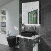 Black Square Countertop Basin and Waste 360mm - Augusta