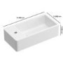 Cloakroom Matt Wall Hung Basin Left Hand 405mm - Detroit