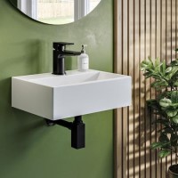 Cloakroom Matt Wall Hung Basin 400mm - Houston Cloakroom Matt Wall Hung Basin 400mm - Houston