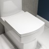 White Square Soft Close Toilet Seat with Quick Release- Ashford
