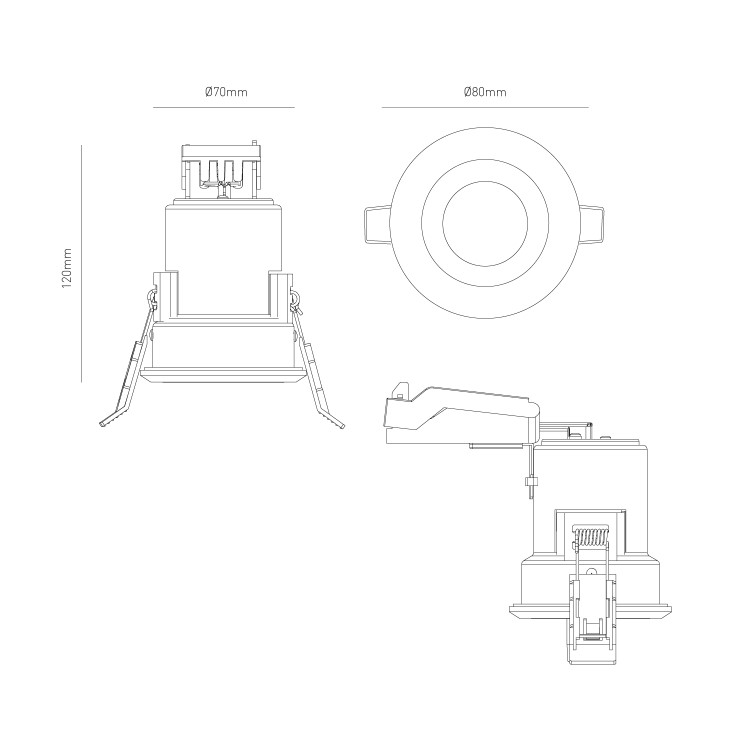 Black Fixed IP20 Fire Rated Downlight - Forum