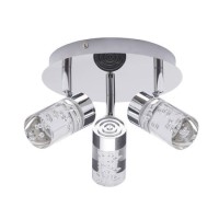 Chrome 3 Light LED Spotlight Plate