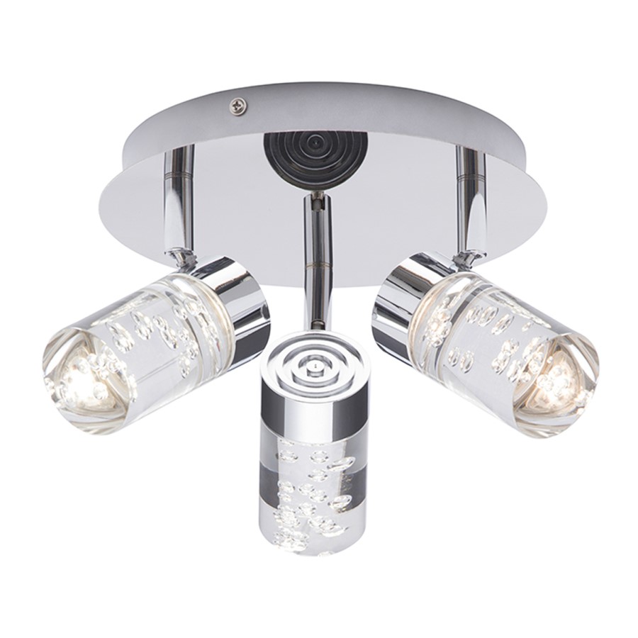 Chrome 3 Light LED Spotlight Plate