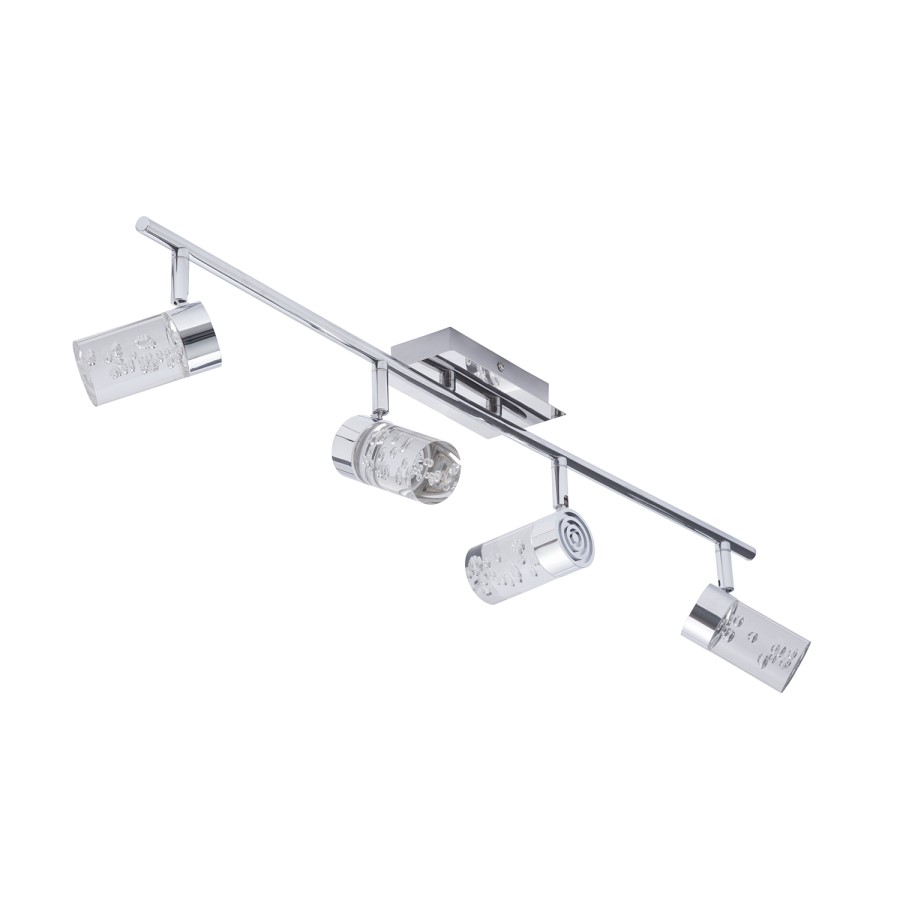 Chrome Bathroom 4 LED Spotlight Bar