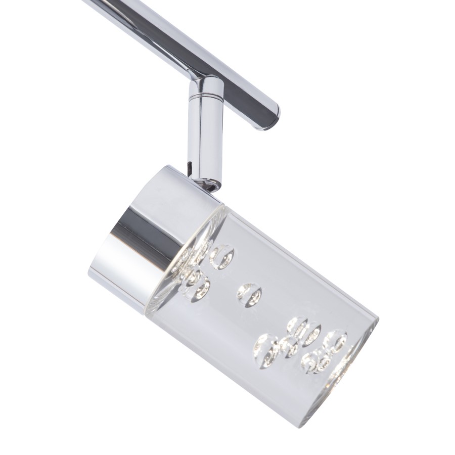 Chrome Bathroom 4 LED Spotlight Bar