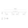 Chrome Bathroom 4 LED Spotlight Bar