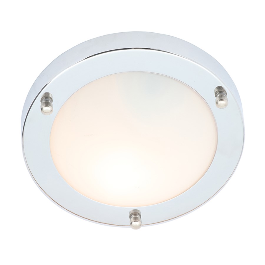 Chrome Flush LED Bathroom Ceiling Light
