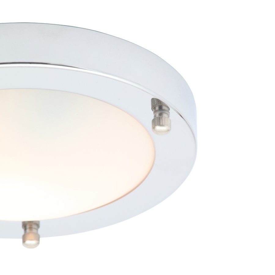 Chrome Flush LED Bathroom Ceiling Light