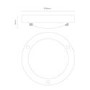 Chrome Flush LED Bathroom Ceiling Light