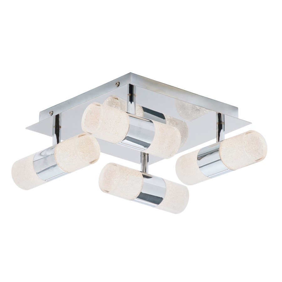 Chrome 8 Light LED Spotlight Plate - Oslo