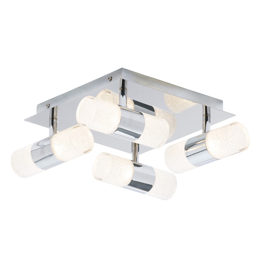 Chrome 8 Light LED Spotlight Plate - Oslo