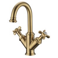 Brass Crosshead Basin Mixer Tap - Camden