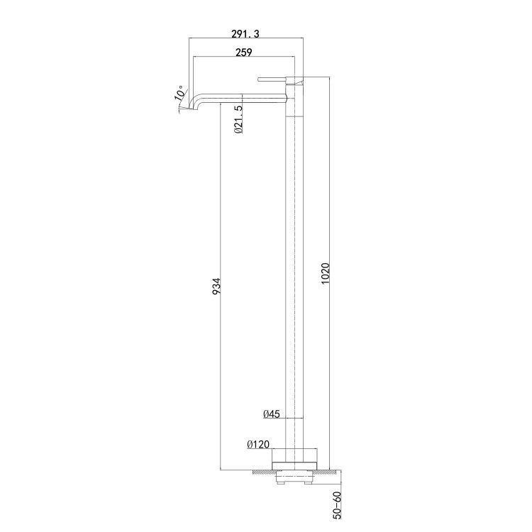 Chrome Freestanding Bath Mixer Tap - Empire