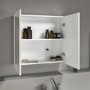 White 2 Door Mirrored Bathroom Cabinet 667 x 600mm - Harper