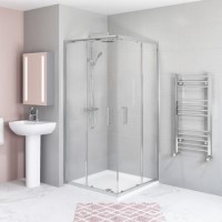 800mm Square Shower Enclosure with Sliding Corner Entry - Juno