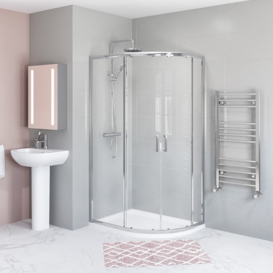 900 x 760mm Offset Quadrant Shower Enclosure - Juno