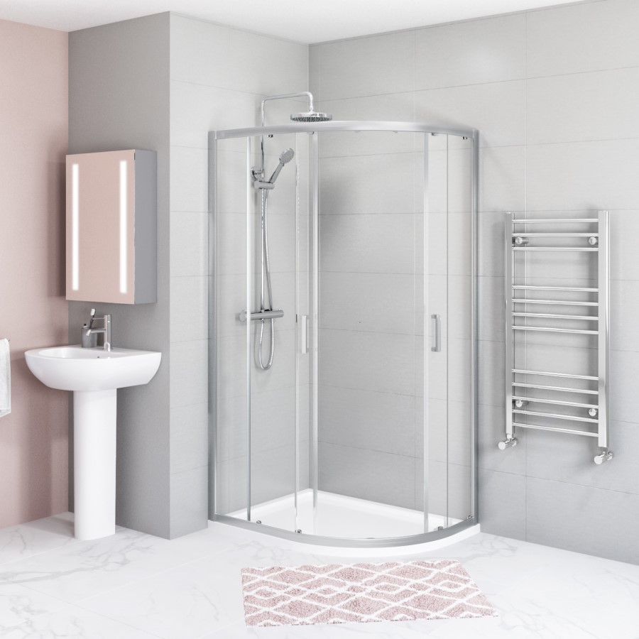 900 x 760mm Offset Quadrant Shower Enclosure - Juno