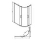 900 x 760mm Offset Quadrant Shower Enclosure - Juno