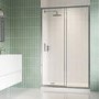 Chrome 8mm Glass Sliding Shower Door 1150-1180mm - Pavo