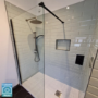 1000mm Black Frameless Wet Room Shower Screen - Corvus