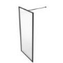 800mm Black Framed Wet Room Shower Screen - Zolla