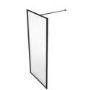 1400mm Black Framed Wet Room Shower Screen - Zolla