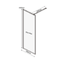 1400mm Black Framed Wet Room Shower Screen - Zolla