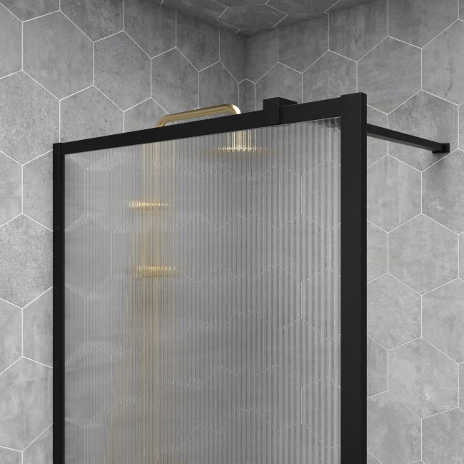 Black 8mm Glass Rectangular Sliding Shower Enclosure 1400x700mm - Pavo -  Better Bathrooms