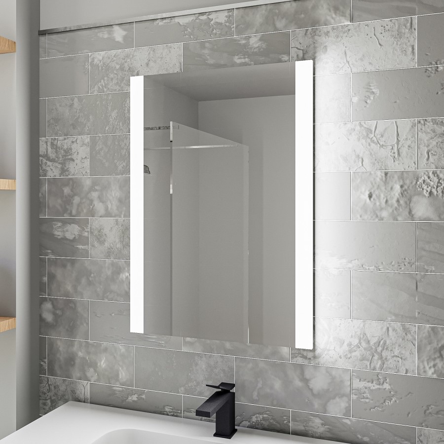 Rectangular LED Bathroom Mirror with Demister 500 x 700mm - Pegasus