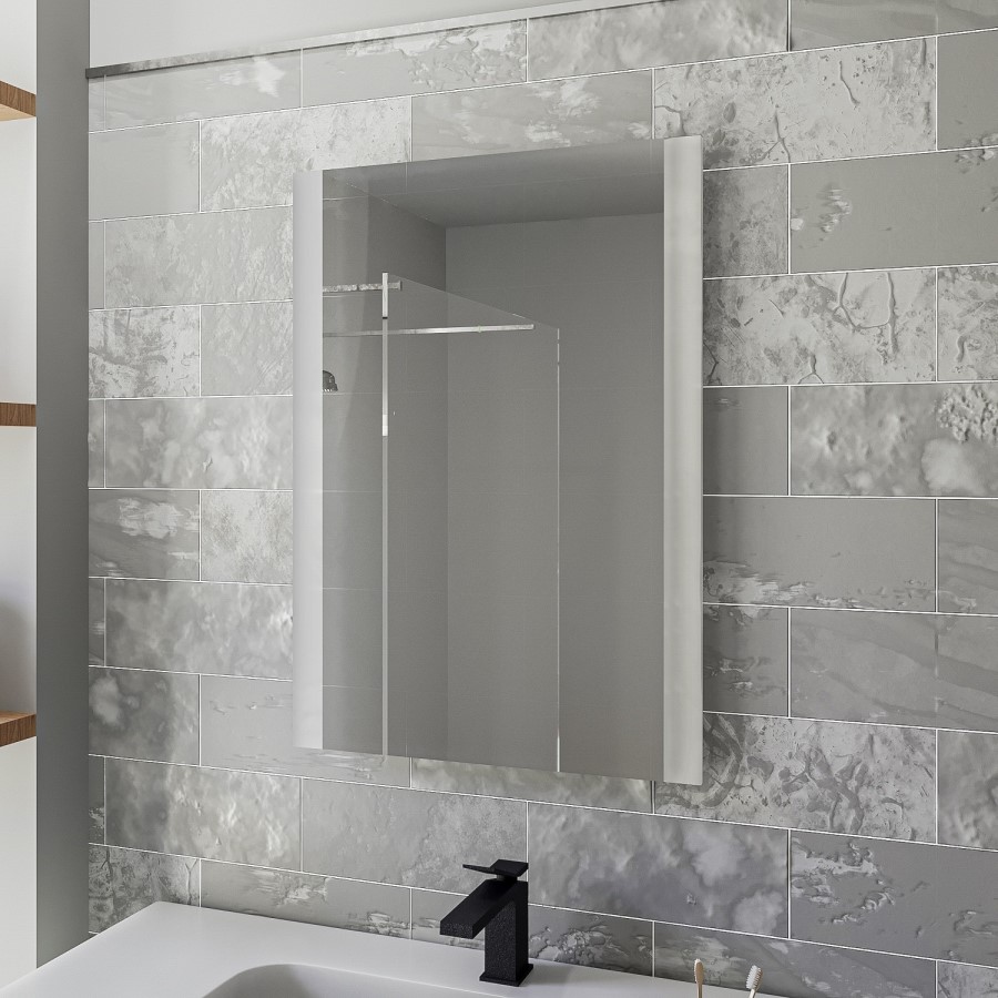 Rectangular LED Bathroom Mirror with Demister 500 x 700mm - Pegasus