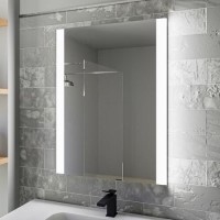 Rectangular LED Bathroom Mirror with Demister 600 x 800mm - Pegasus
