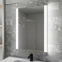 Rectangular LED Bathroom Mirror with Demister 600 x 800mm - Pegasus