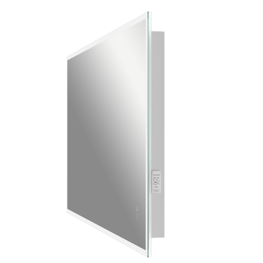 LED Bathroom Mirror with Bluetooth & Shaver Socket 700 x 500mm - Divine