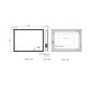 Rectangular LED Bathroom Mirror with Bluetooth & Shaver Socket 800 x 600mm - Divine