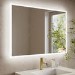 Rectangular Heated Bathroom Mirror with Lights Shaver Socket & Bluetooth Speaker 1000 x 700mm - Divine