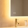 Rectangular LED Bathroom Mirror with Bluetooth & Shaver Socket 1000 x 700mm - Divine
