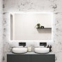 Rectangular Heated Bathroom Mirror with Lights Shaver Socket & Wireless Speaker 1200 x 800mm - Divine