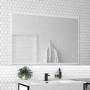 Rectangular LED Bathroom Mirror with Bluetooth & Shaver Socket 1200 x 800mm - Divine