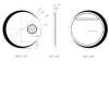 Round LED Bathroom Mirror with Demister 700mm - Aries
