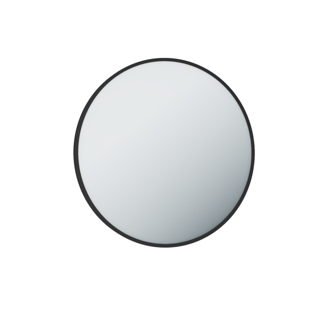 Round Black Bathroom Mirror 800mm - Alcor