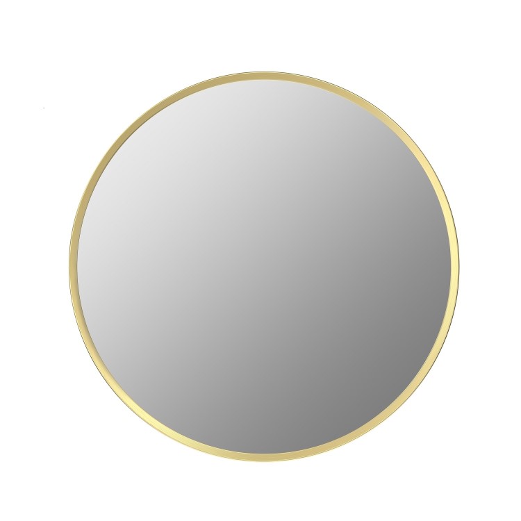 Round Gold Bathroom Mirror 600mm - Alcor