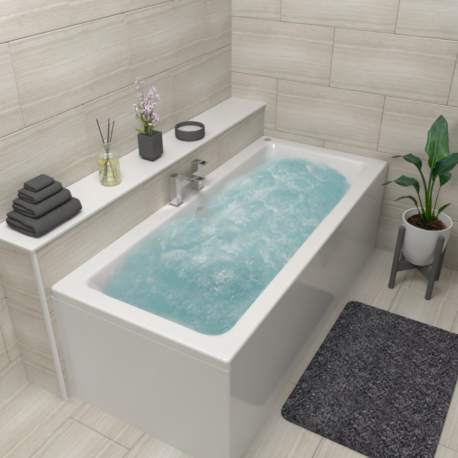 Chiltern Double Ended Bath with 6 Jet Whirlpool System - 1700 x 750mm
