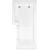 L Shape Shower Bath Right Hand with Front Panel &amp; Bath Screen 1700 x 750mm - Yale