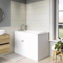 BeBa_26257 Small Deep Walk In Bath Right Hand with Front Panel & Integrated Seat 1210 x 660mm - Princeton
