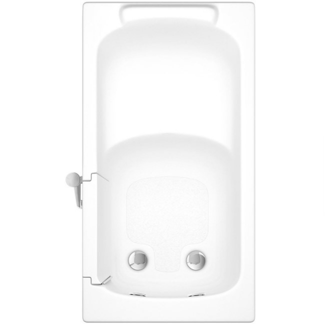 Small Deep Walk In Bath Right Hand with Front Panel & Integrated Seat 1210 x 660mm - Princeton