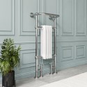 BeBa_26261 White and Chrome Traditional Column Radiator with Towel Rail 952 x 479mm - Regent