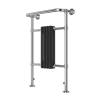 Black and Chrome Traditional Column Radiator with Towel Rail 952 x 479mm - Regent